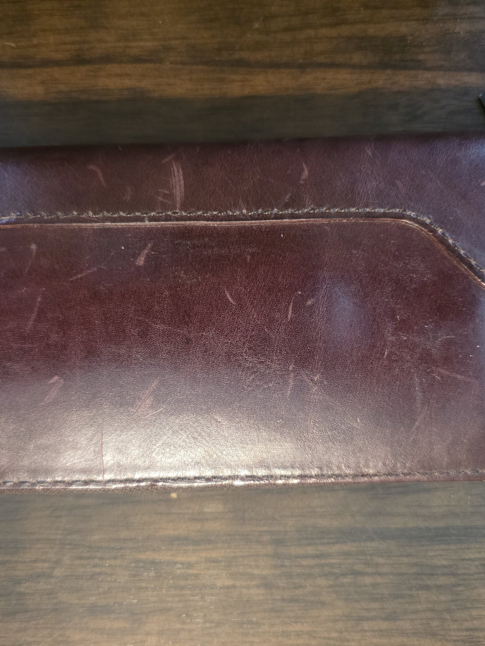 Brand New Frye's Womens Merlot Colored Full Sized Destressed Leather Wallet